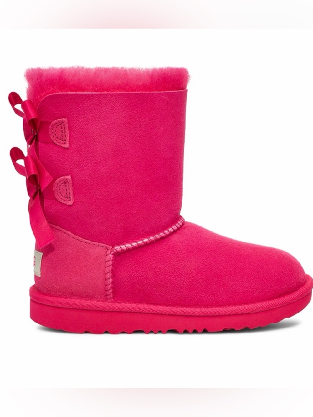 NWOT - UGG - Girls Bailey Bow II - Pink Radish Boot - Size: US 13